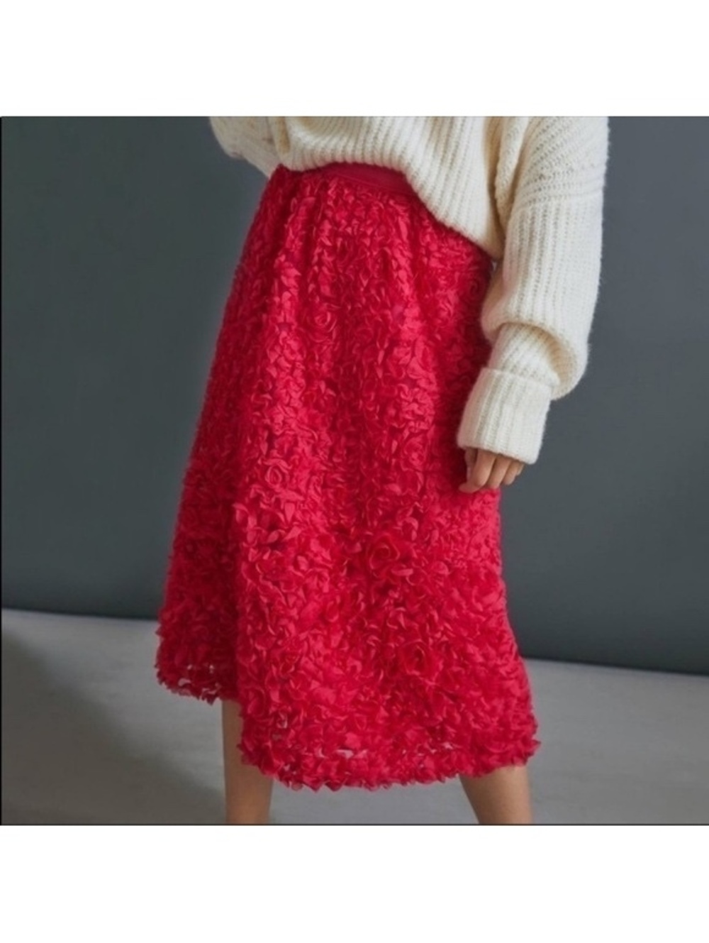 Anthropologie Maeve Hollie Lace Midi Skirt NWT 2